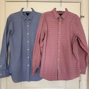 2 Men’s J Crew Banana Republic Dress Shirts